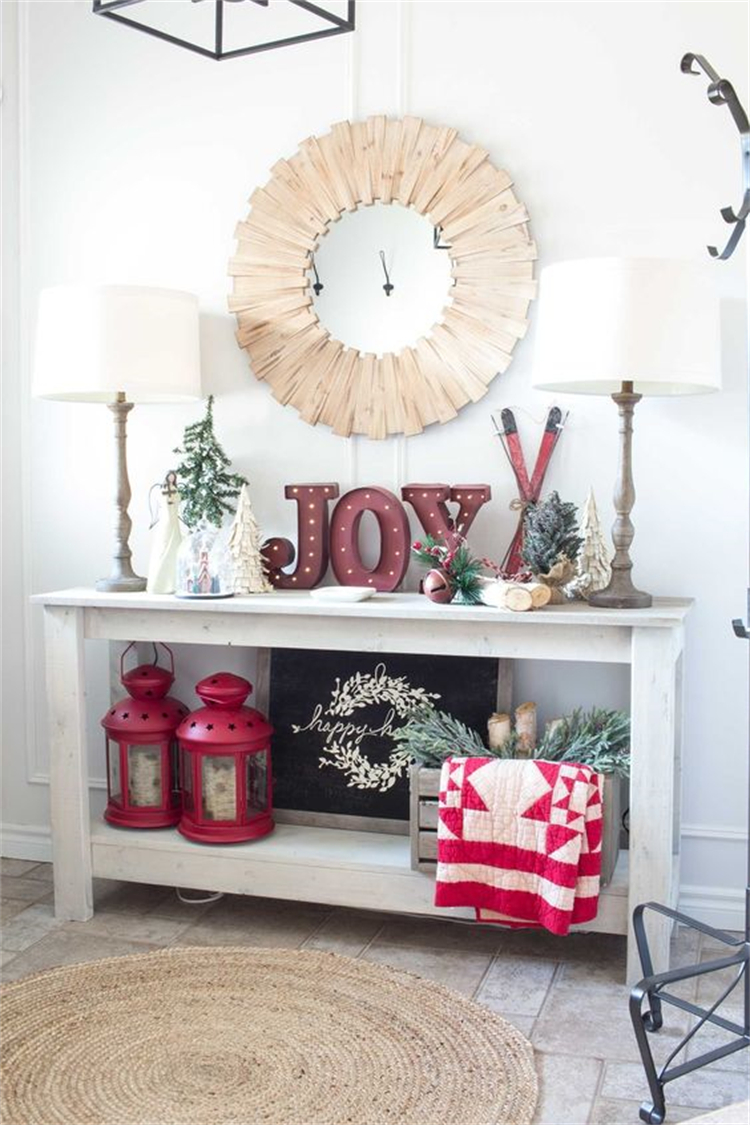 Amazing Christmas Home Entryway Decoration Ideas In 2021; Christmas Decor; Christmas Holiday; Home Decor; Entryway Decor; Entryway Decoration; Christmas Entryway Decor; Entryway #entryway #christmas #christmasdecor #homedecor #entrywaydecor #entrywaydesign #christmashomedecor