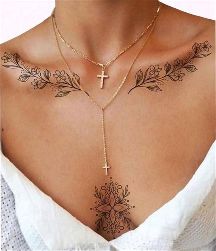 Stunning And Unique Tattoo Designs For Your Inspiration; Unique Tattoo; Tattoo; Tattoo Designs; Arm Tattoo; Back Tattoo; Thigh Tattoo; Floral Tattoo; Collarbone Tattoo #tattoo #tattoodesign #armtattoo #backtattoo #thightattoo #highthightattoo #floraltattoo #uniquetattoo #collarbonetattoo