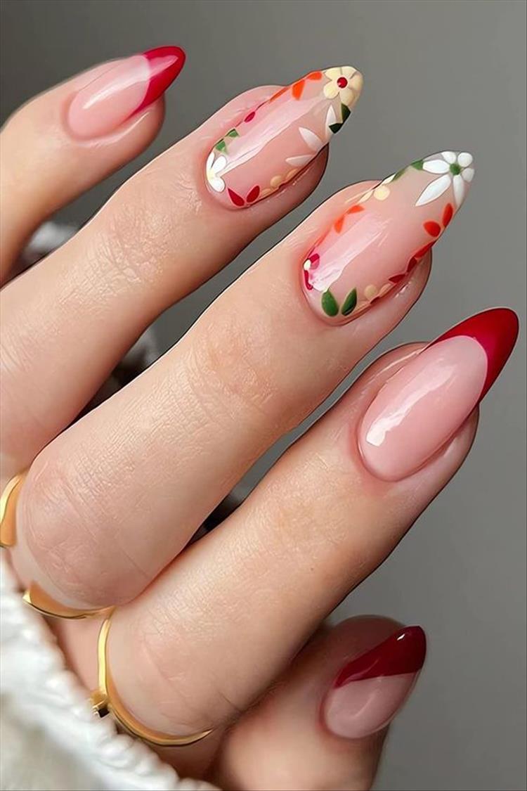 Elegant And Gorgeous Red Nail Designs For You; Red Nail; Nail; Nail Design; Red Short Nail; Coffin Red Nail; Stiletto Red Nail; Diamond Nail; Crystals Nails; Glitter Nails; #nail #naildesign #nailart #rednail #redshortnail #coffinrednail #stilettorednail #holidaynail