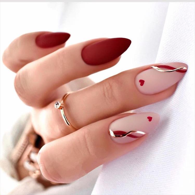 Elegant And Gorgeous Red Nail Designs For You; Red Nail; Nail; Nail Design; Red Short Nail; Coffin Red Nail; Stiletto Red Nail; Diamond Nail; Crystals Nails; Glitter Nails; #nail #naildesign #nailart #rednail #redshortnail #coffinrednail #stilettorednail #holidaynail