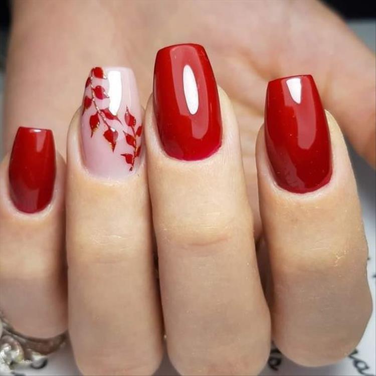 Elegant And Gorgeous Red Nail Designs For You; Red Nail; Nail; Nail Design; Red Short Nail; Coffin Red Nail; Stiletto Red Nail; Diamond Nail; Crystals Nails; Glitter Nails; #nail #naildesign #nailart #rednail #redshortnail #coffinrednail #stilettorednail #holidaynail