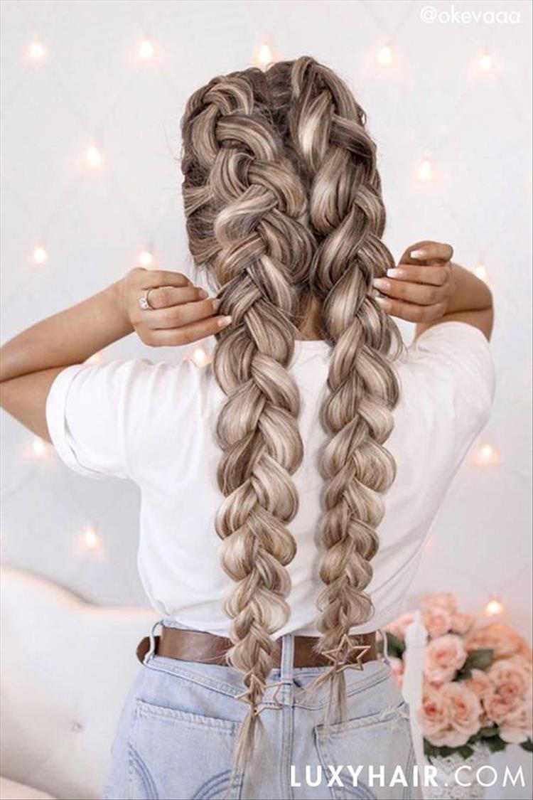 Gorgeous Fall Hairstyles For Your Inspiration, fall hairstyles; hairstyles; fall hair; hair color, bubble hairstyles, ponytail hairstyles, doublebraids hairstyles; long hairstyles; hair #hairstyles #fallhairstyles #autumnhairstyles #hairideas #bubblehair #ponytailhairstyles #braidshairstyles