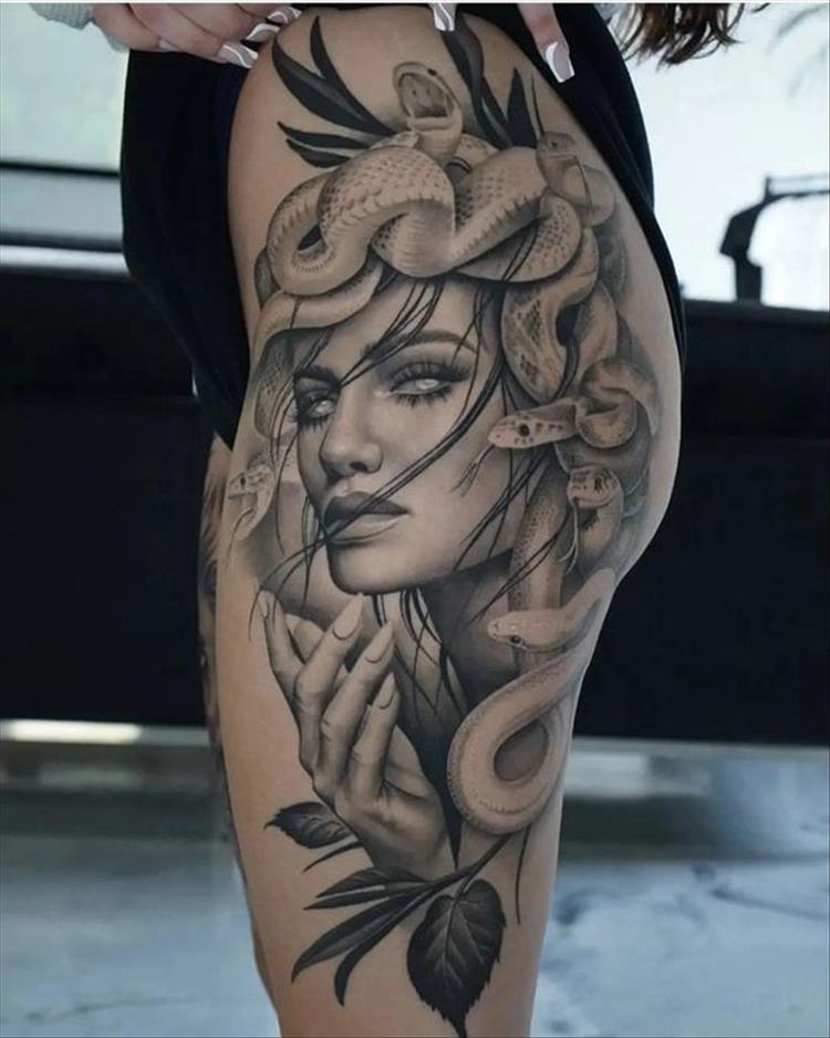 Fearless And Bold Medusa Tattoo Designs For You, tattoo, tattoo design, bold tattoo, Medusa, Medusa tattoo, medusa arm tattoo, sexy tattoo #tattoo #medusa #medusatattoo #tattoodesign #boldtattoo #fearfultattoo
