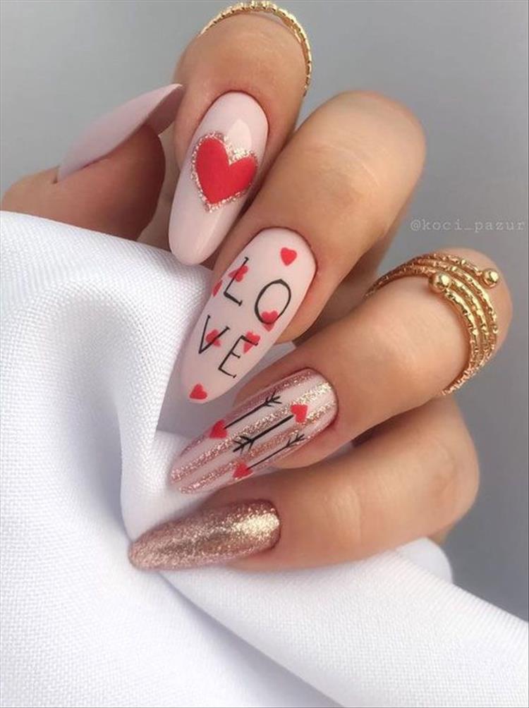 Cute And Sexy Valentine's Nail Designs To Make Your Day Perfect, Valentines Nail, Valentine's Day, Valentine's Day Nail, Heart Nail, Heart Nail Designs, Cute Nails, Sexy Nail Designs, Valentine's Heart Nail #nail #naildesign #valentine'sday #valentine'sdaynail #valentine'snail #heartnail #heartnaildesign #cutenail #heartstylenail 